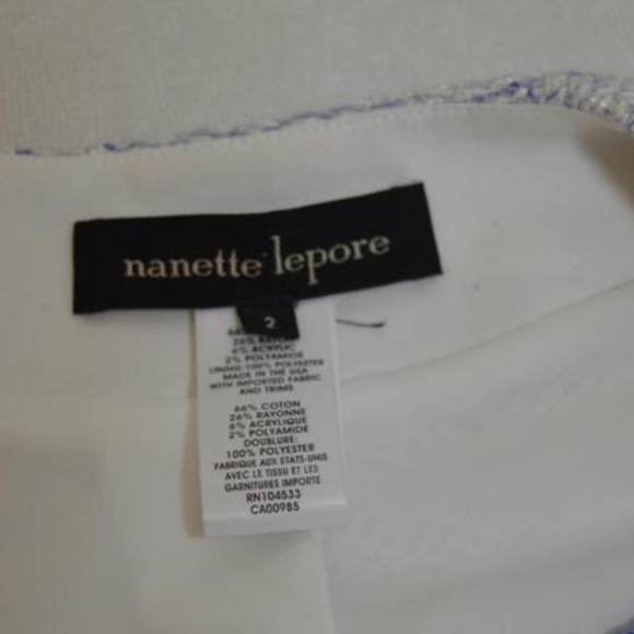 Nanette Lepore Light Blue New Graphic Tweed Jacket 🇺🇸 - Picture 6 of 10